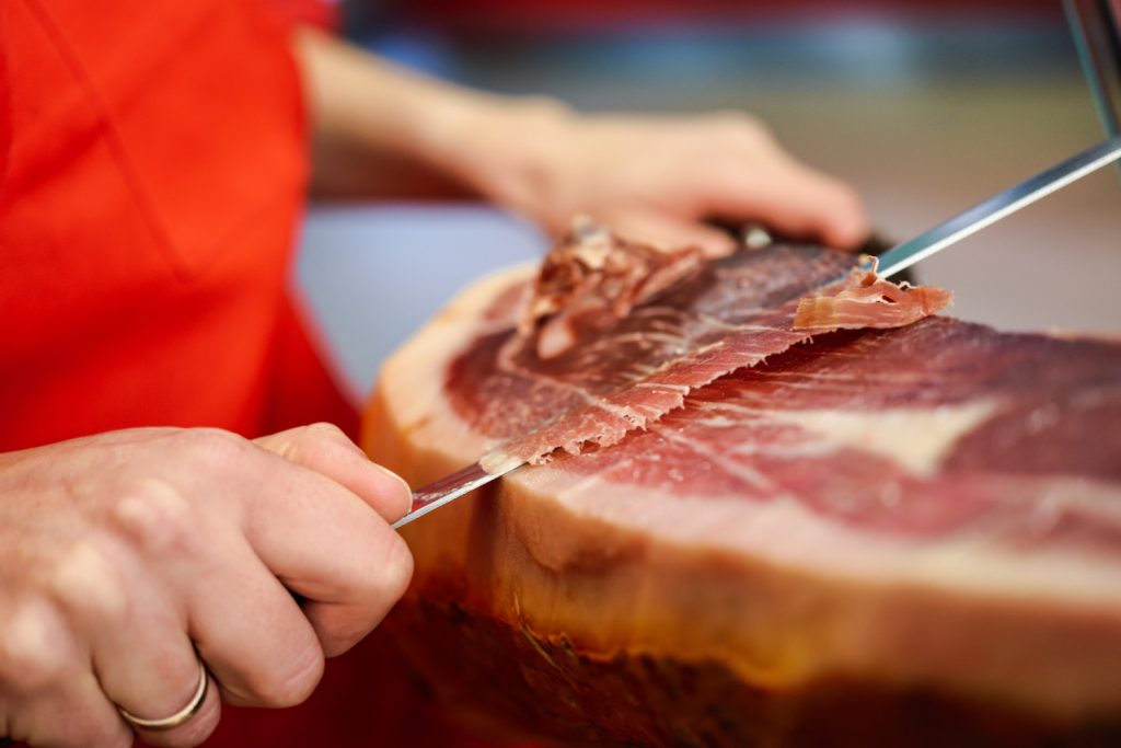 como cortar un jamon